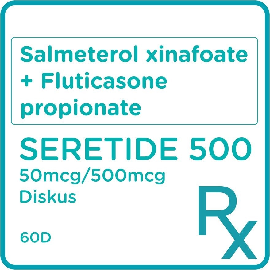 Salmeterol xinafoate 50mcg + Fluticasone propionate 500mcg x60 Doses [PRESCRIPTION REQUIRED]