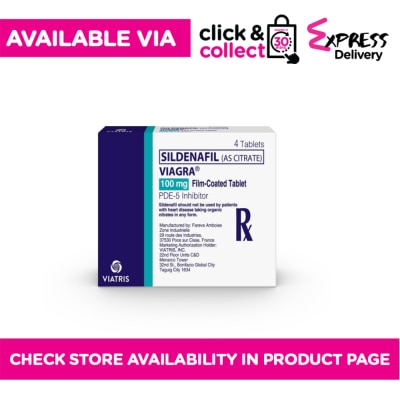 VIAGRA Sildenafil citrate 100 mg Sold Per Piece [PRESCRIPTION REQUIRED]