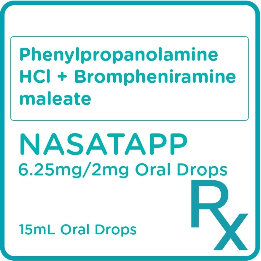 Phenylpropanolamine HCl + Brompheniramine maleate 6.25mg/2mg Oral Drops 15ml [PRESCRIPTION REQUIRED]