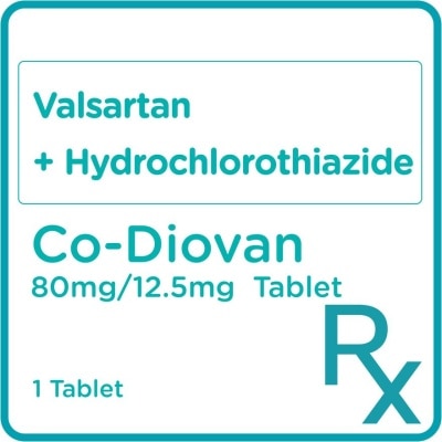 CO DIOVAN CO DIOVAN Co Diovan Valsartan 80mg + HCTZ 12.5mg Sold Per Piece [Prescription Required]
