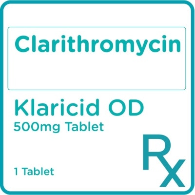 KLARICID Clarithromycin OD 500mg 1 Tablet [PRESCRIPTION REQUIRED]