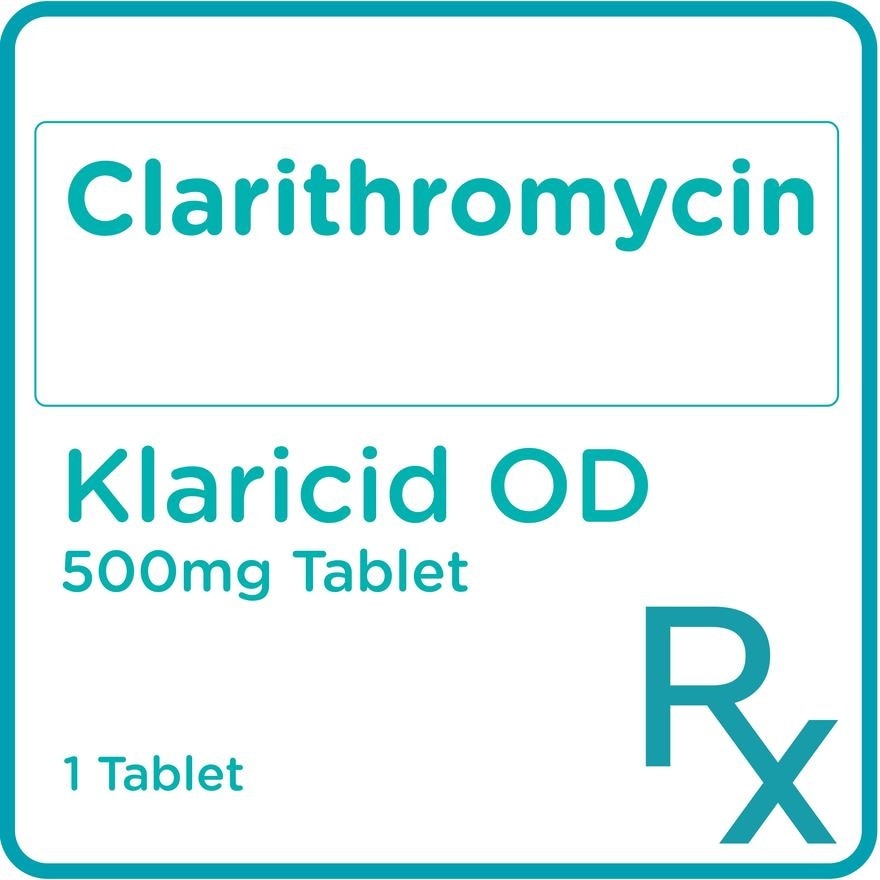 Clarithromycin OD 500mg 1 Tablet [PRESCRIPTION REQUIRED]