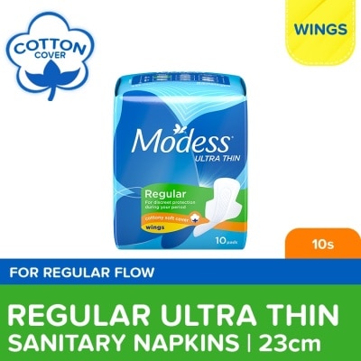 MODESS Modess Regular Ultra Thin with Wings Sanitary Napkin 10s - Light Flow, Thin Pad