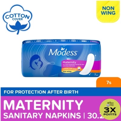 MODESS Modess Maternity Extra Long Sanitary Napkin 7s - Med-Heavy Flow, Post Partum