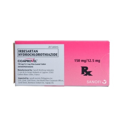 CO APROVEL CO APROVEL Irbesartan Hydrochlorothiazide 150 mg/12.5 mg Sold Per Piece [PRESCRIPTION REQUIRED]