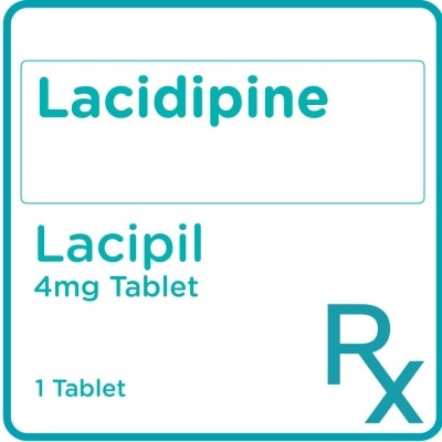 LACIPIL Lacidipine 4mg 1 Tablet [PRESCRIPTION REQUIRED]