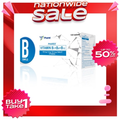 PHAREX Vitamin B1 + B6 +B12 Complex 1 Tablet