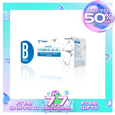 PHAREX Vitamin B1 + B6 +B12 Complex 1 Tablet