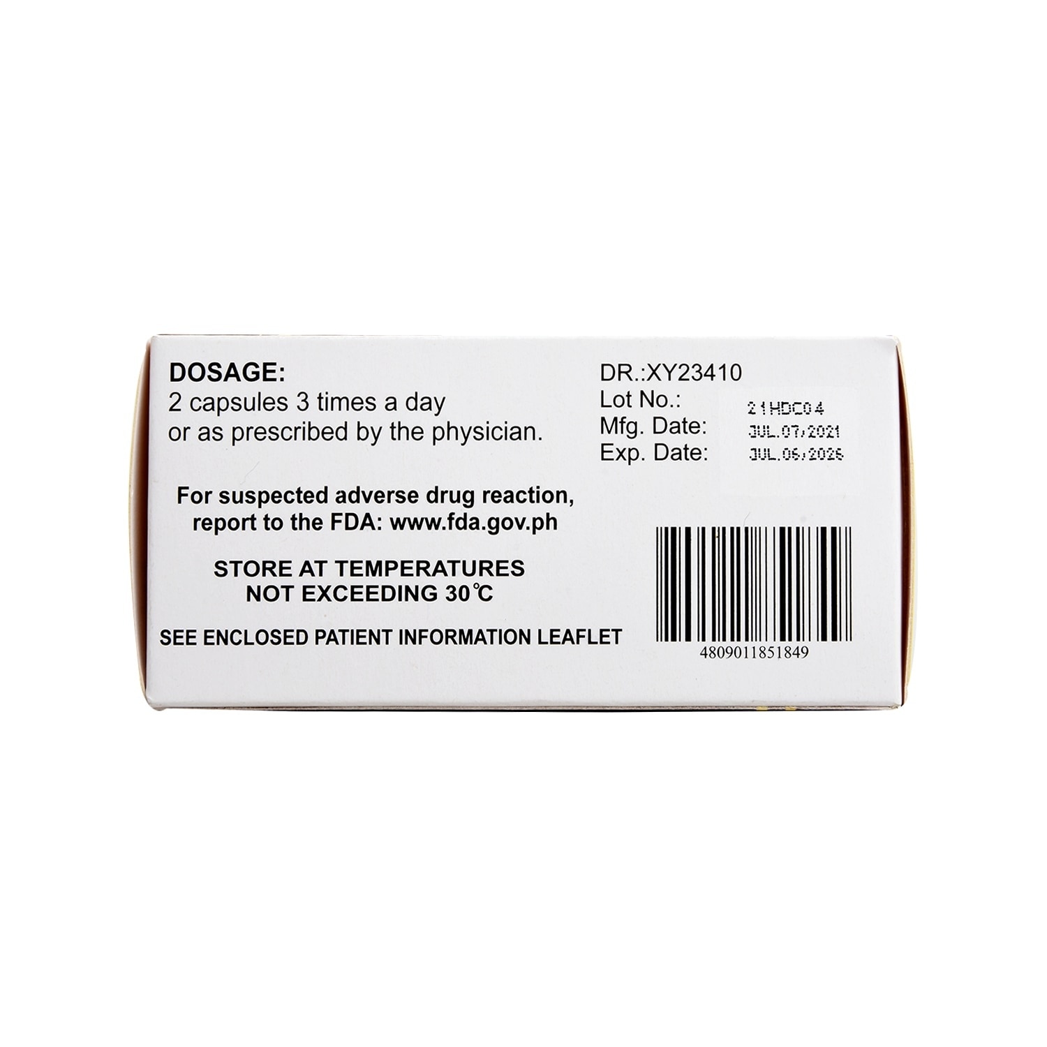 Carnitine orotate + Pyridoxine HCl + Cyanocobalamin + Amino acids + Adenine HCl + Riboflavin 1 Capsule [PRESCRIPTION REQUIRED]