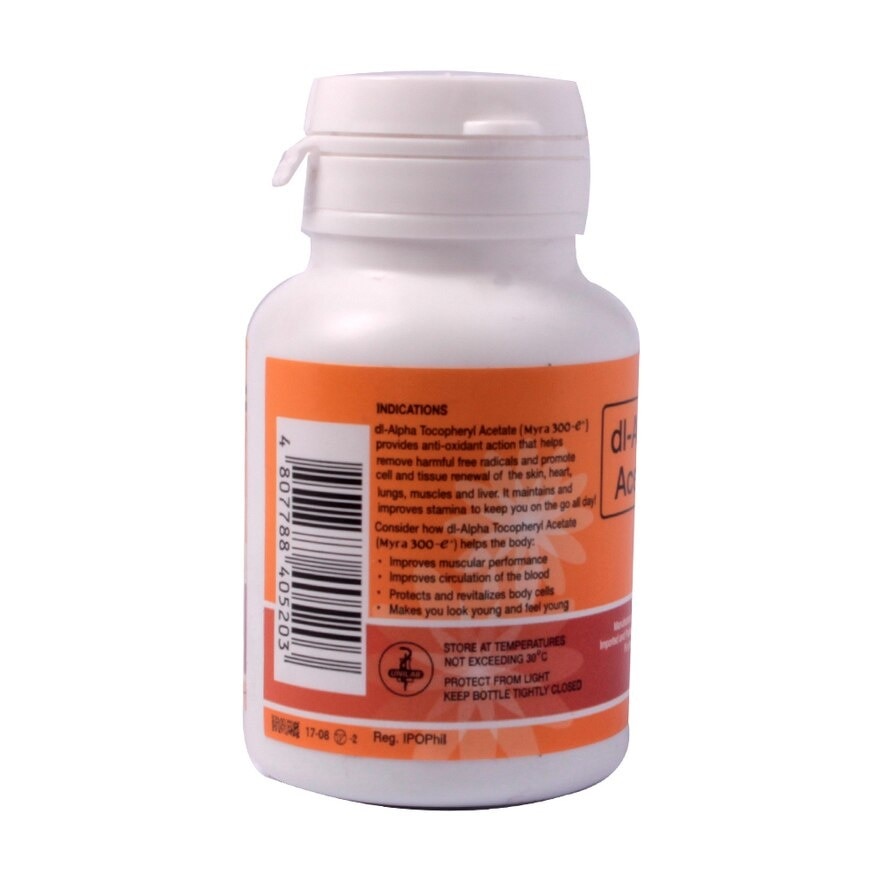 dl-Alpha Tocopheryl Acetate (Vitamin E) 30 Capsules