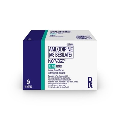 NORVASC Amlodipine 10mg 1 tablet [PRESCRIPTION REQUIRED]