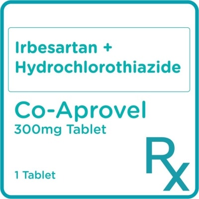 CO APROVEL CO APROVEL Irbesartan Hydrochlorothiazide 300 mg/12.5 mg Sold Per Piece [PRESCRIPTION REQUIRED]