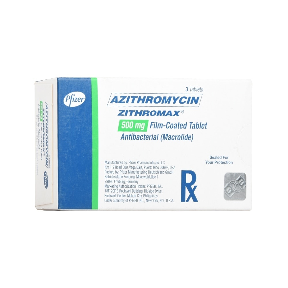 Azithromycin dihyrate 500mg 1 Film-coated Tablet [PRESCRIPTION REQUIRED]