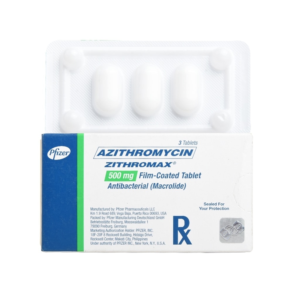 Azithromycin dihyrate 500mg 1 Film-coated Tablet [PRESCRIPTION REQUIRED]