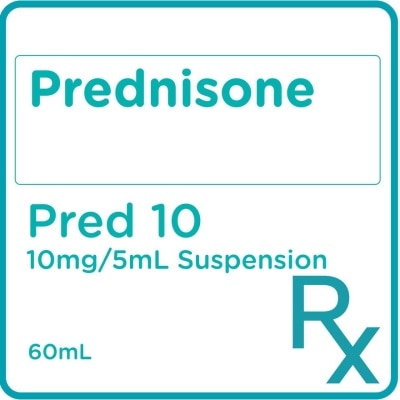 PRED Prednisone 10mg/5mL x60mL [PRESCRIPTION REQUIRED]