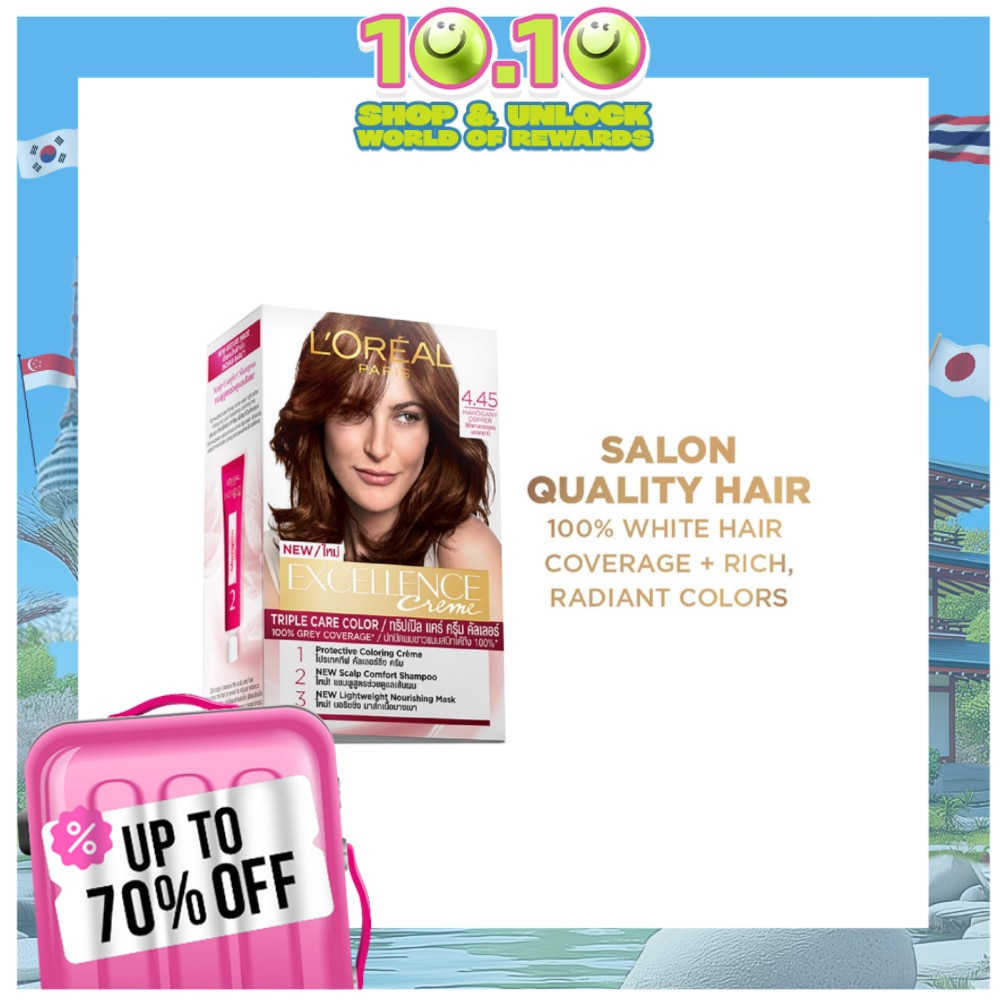 LOREAL Excellence Creme - 4.45 Mahogany Copper Brown