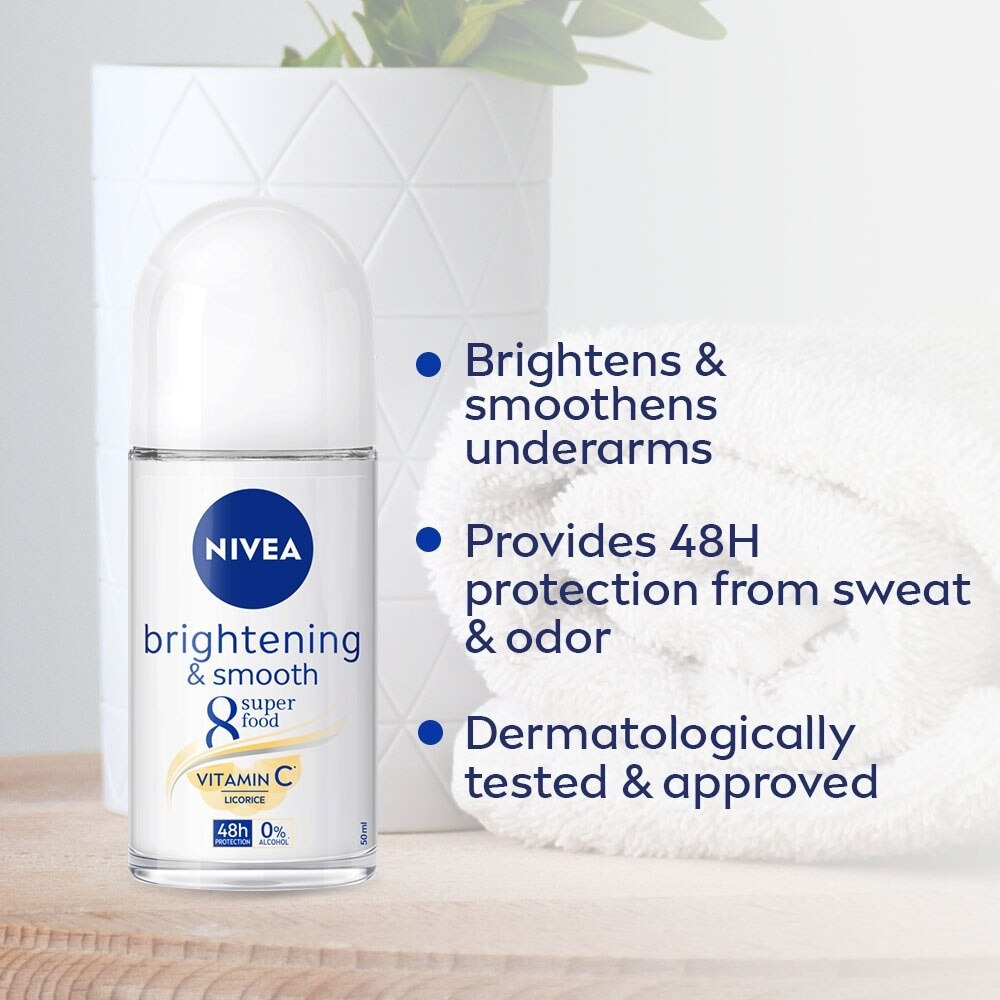 NIVEA Deodorant Brightening Anti-Perspirant Roll-On 50ml