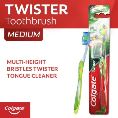 COLGATE Twister Fresh Toothbrush Medium with Cap