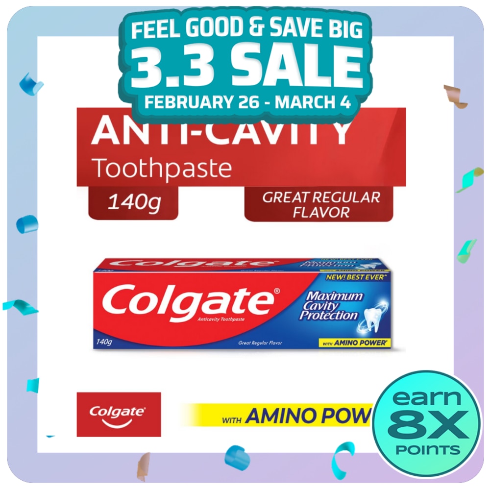 Maximum Cavity Protection Great Regular Flavor Anti-Cavity Family Toothpaste 140g