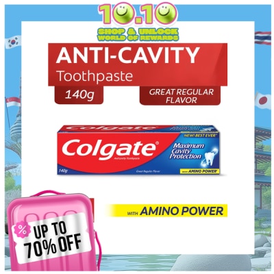 COLGATE Maximum Cavity Protection Great Regular Flavor Anti-Cavity Family Toothpaste 140g
