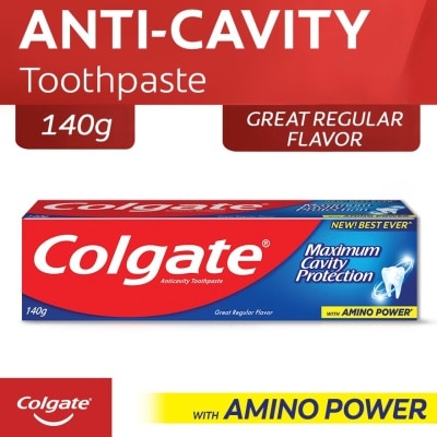 COLGATE Maximum Cavity Protection Great Regular Flavor Anti-Cavity Family Toothpaste 140g