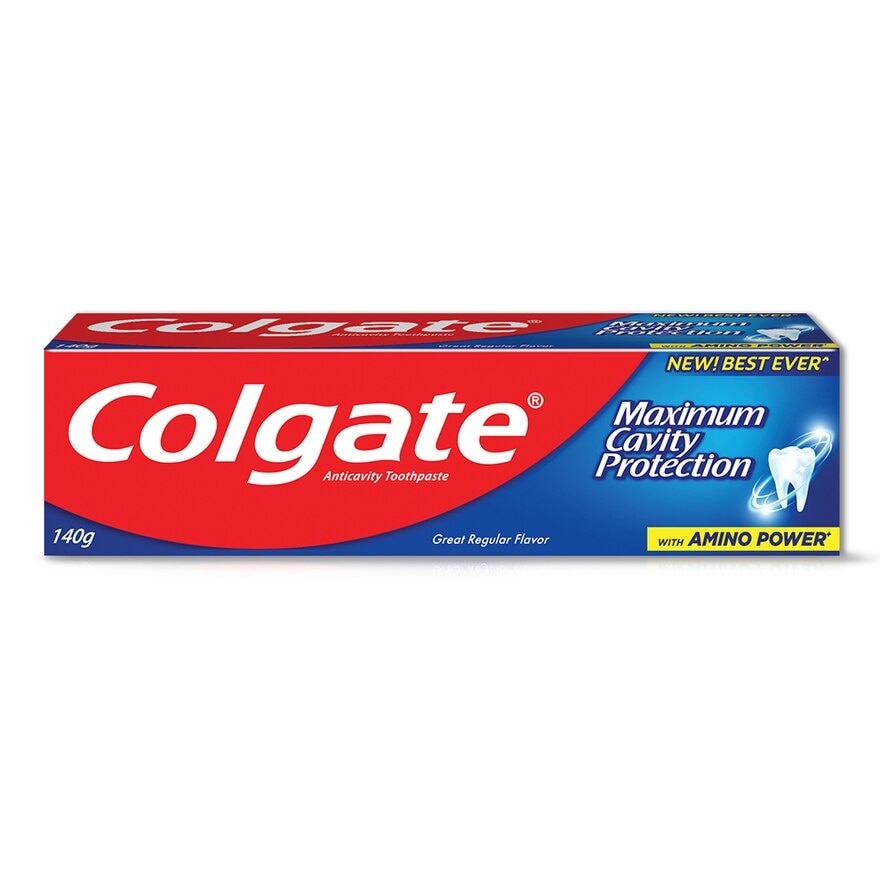 Maximum Cavity Protection Great Regular Flavor Anti-Cavity Family Toothpaste 140g