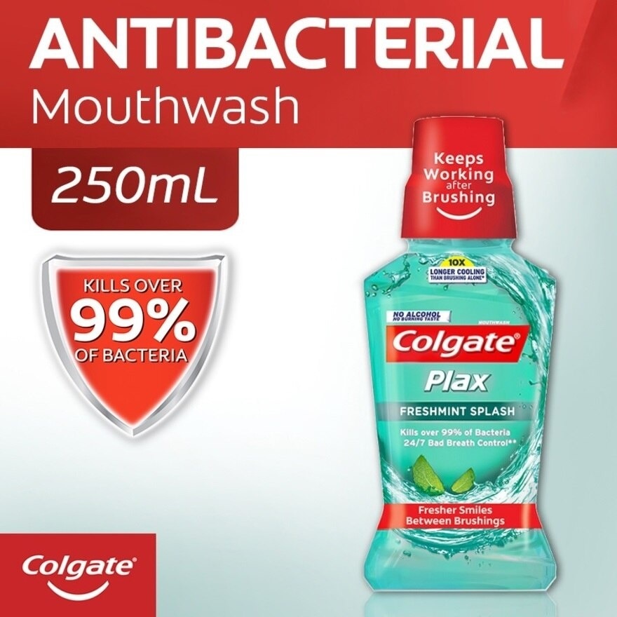 Plax Freshmint Splash AlcoholFree  Mouthwash 250ml