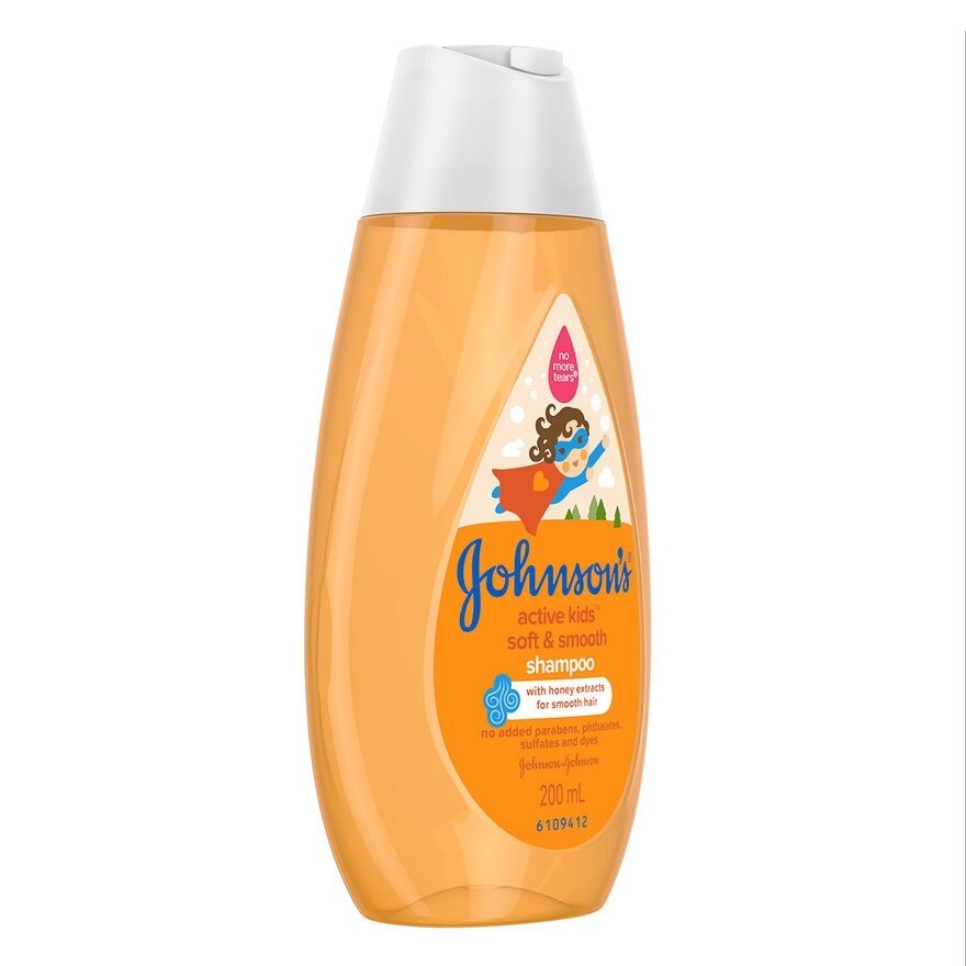 Johnson's Active Kids Soft & Smooth Baby Shampoo 200ml - Shampoo for Kids, For Kids Bath