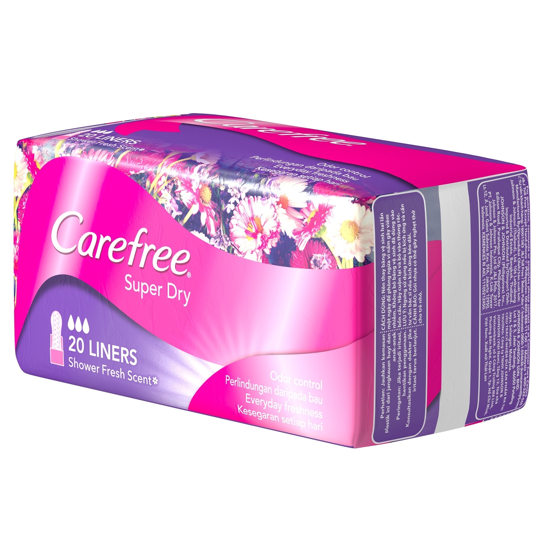 Carefree Super Dry Panty Liners 20s - Feminine Care, Odor Control, Absorb Discharge