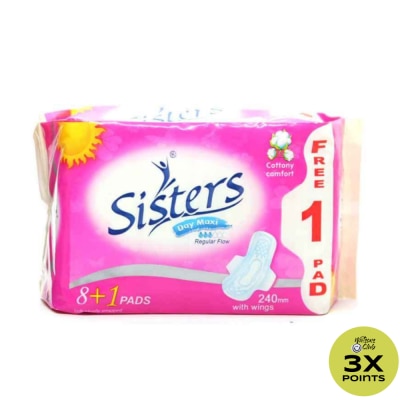 SISTERS Day Maxi Regular Flow with Wings  Cottony Comfort 81 pads