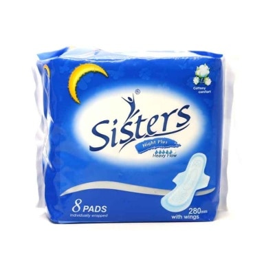 SISTERS Night Plus Heavy Flow Cottony Comfort  8 pads