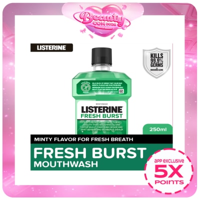 LISTERINE - Listerine Fresh Burst Mouthwash 250ml - For Oral Care, Mint Fresh to Fight Bad Breath
