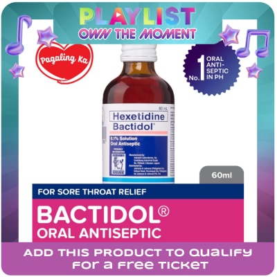 BACTIDOL - Bactidol Oral Antiseptic Gargle Mouthwash 60ml for Sore Throat, Itchy Throat