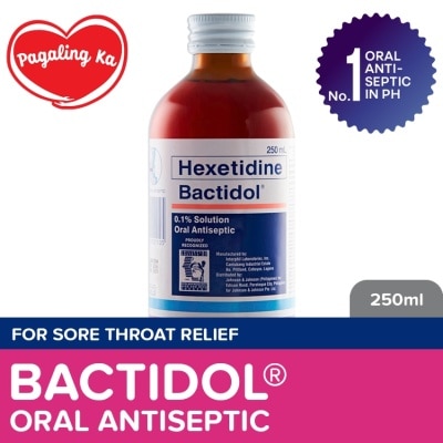 BACTIDOL Bactidol Oral Antiseptic Gargle Mouthwash 250ml for Sore Throat, Itchy Throat