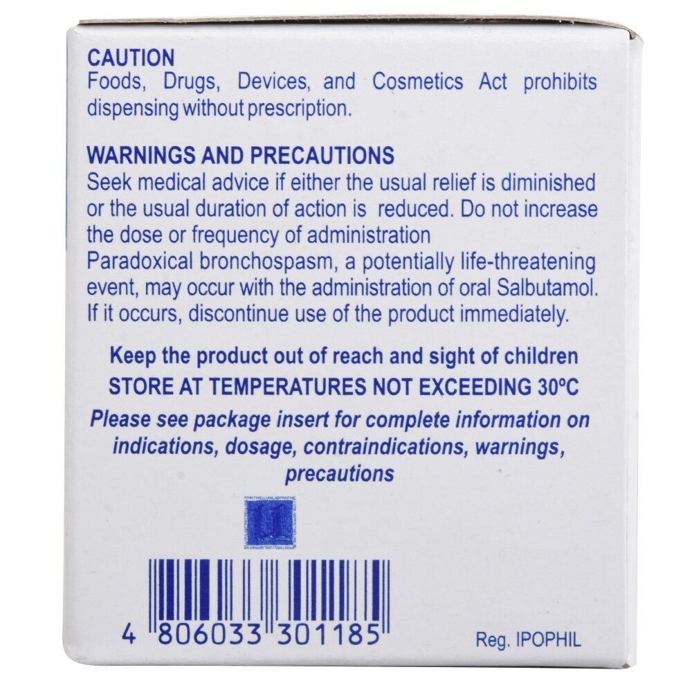 Salbutamol Sulfate 2mg 1 Tablet  [Prescription Required]