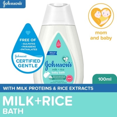 JOHNSONS BABY Johnson's Milk + Rice Baby Bath 100ml - Baby Essentials, Baby Care, Baby Wash, Body Wash For Baby