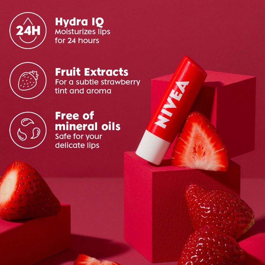 NIVEA Strawberry Shine Lip Balm 4.8g