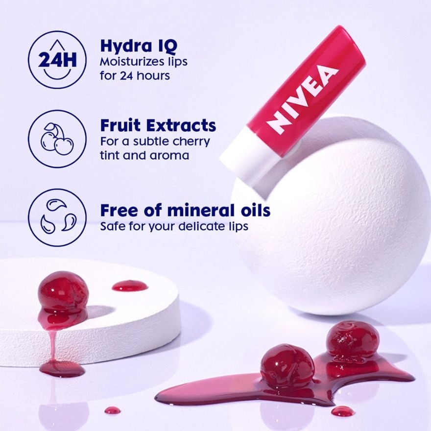 NIVEA Cherry Shine Lip Balm 4.8g