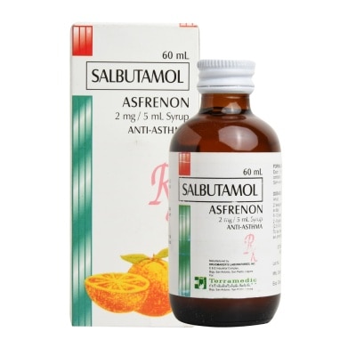 ASFRENON Salbutamol Sulfate 2 mg/5 mL Syrup 60 mL [PRESCRIPTION REQUIRED]