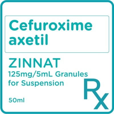 ZINNAT - Cefuroxime axetil 125mg/5mL Granules for Suspension 50ml [PRESCRIPTION REQUIRED]