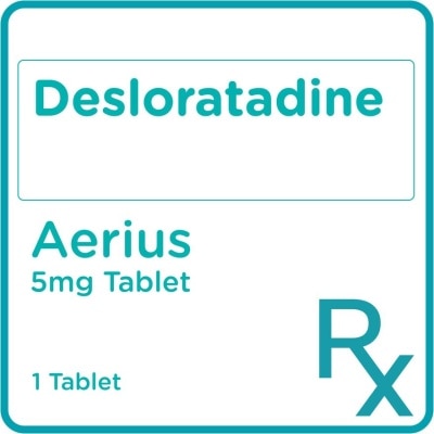 AERIUS Desloratidine 5 mg 1 Tablet [PRESCRIPTION REQUIRED]