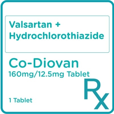CO DIOVAN CO DIOVAN Co Diovan Valsartan 160mg + HCTZ 12.5mg Sold Per Piece [Prescription Required]