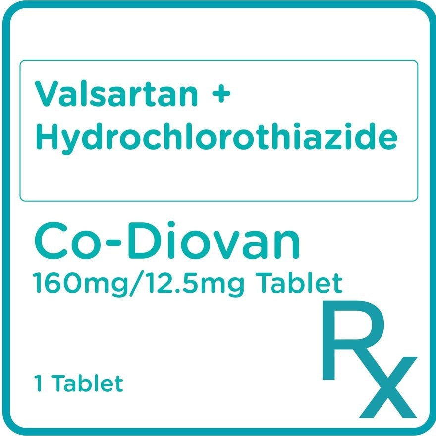 Co Diovan Valsartan 160mg + HCTZ 12.5mg 1 Tablet [Prescription Required]