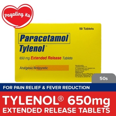 TYLENOL Tylenol Extended Release Tablets 650mg 50s -Paracetamol, Analgesic for Fever, Headache, Pain Relief Sold Per Piece