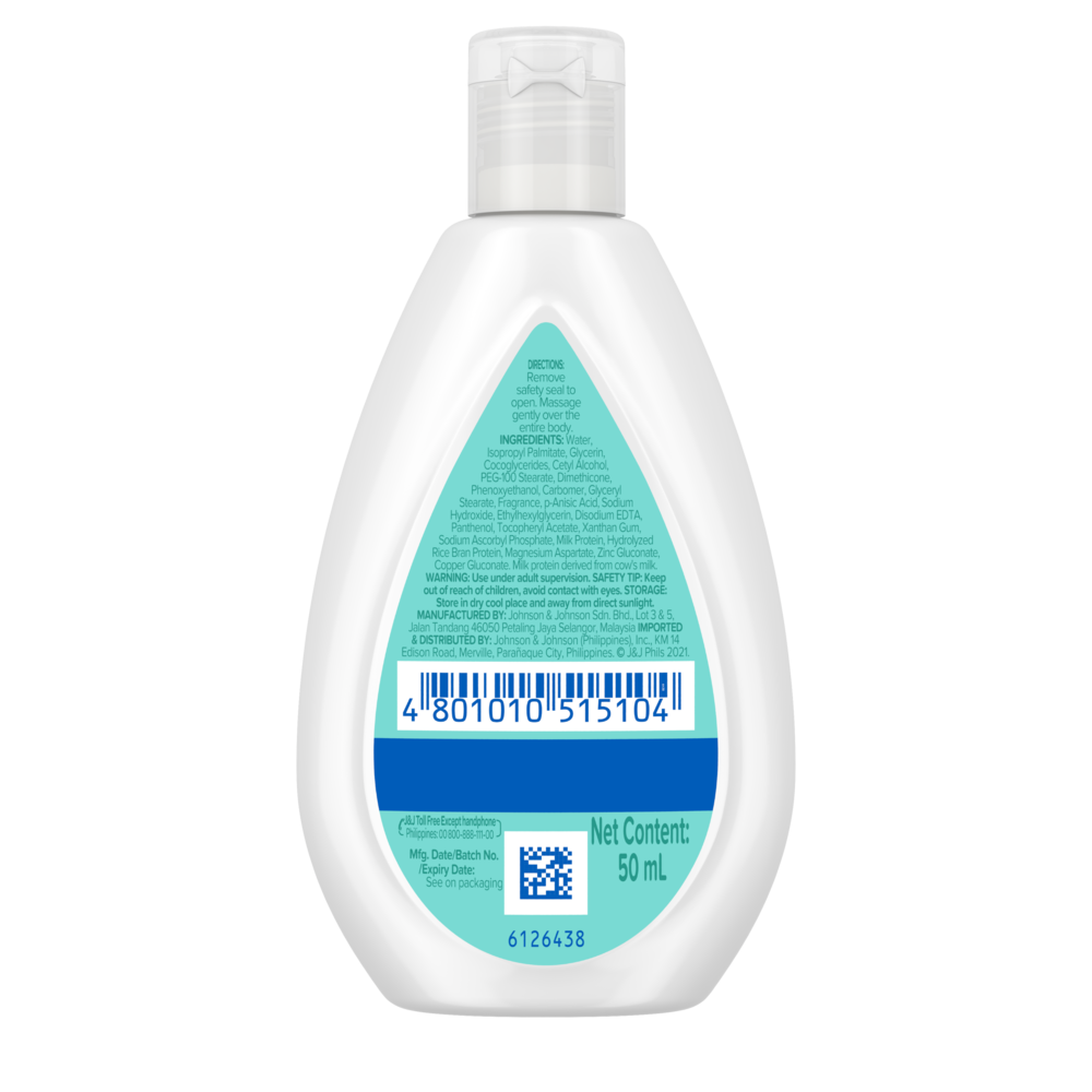 Johnson's Milk+Rice Baby Lotion 50ml-Lotion for Baby,Baby Essentials,Baby Body Lotion,Milk Lotion