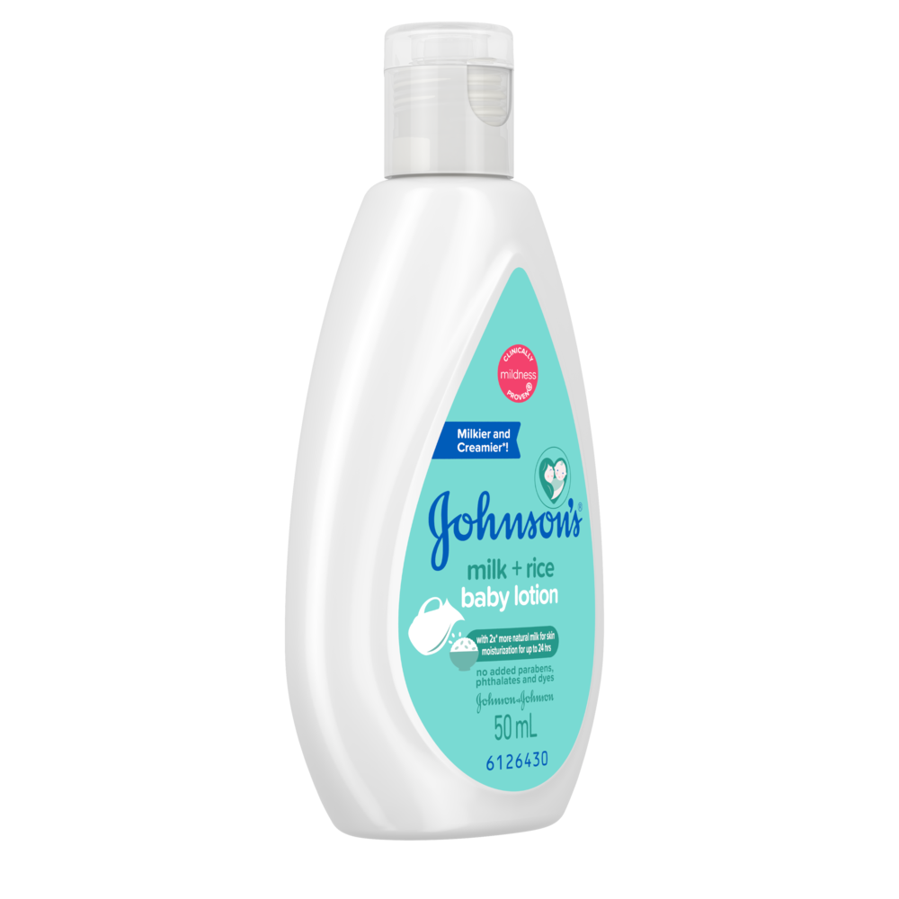 Johnson's Milk+Rice Baby Lotion 50ml-Lotion for Baby,Baby Essentials,Baby Body Lotion,Milk Lotion