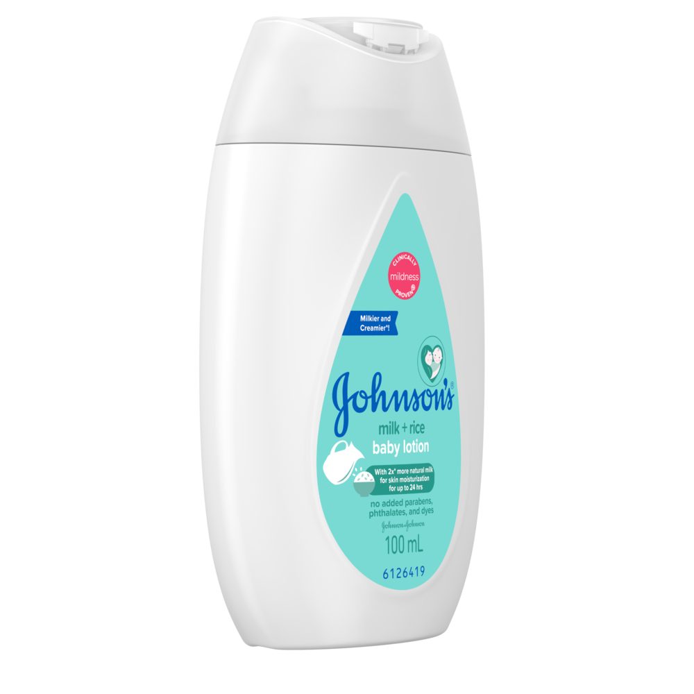 Johnson's Milk+Rice Baby Lotion 100ml-Lotion for Baby,Baby Essentials,Baby Body Lotion,Milk Lotion