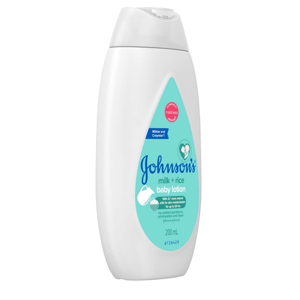 Johnson's Milk+Rice Baby Lotion 200ml-Lotion for Baby,Baby Essentials,Baby Body Lotion,Milk Lotion