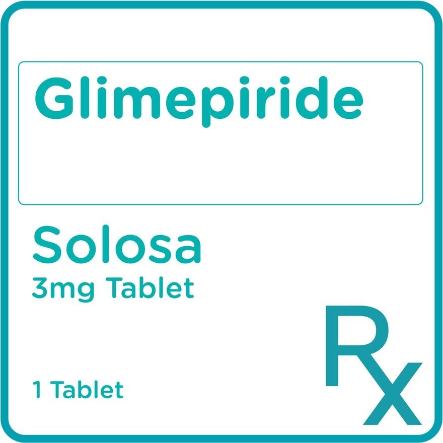 Solosa Glimepiride 3mg 1 Tablet [Prescription Required]