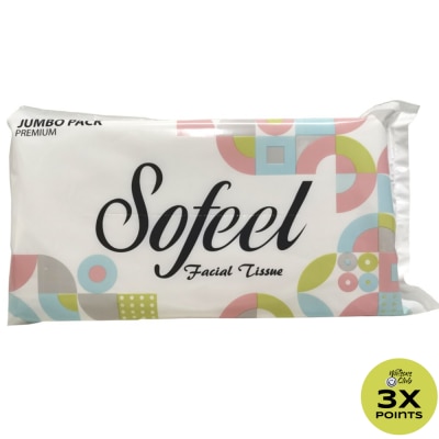SOFEEL Jumbo Pack Facial Tissue Assorted Design 2 ply 150 Sheets